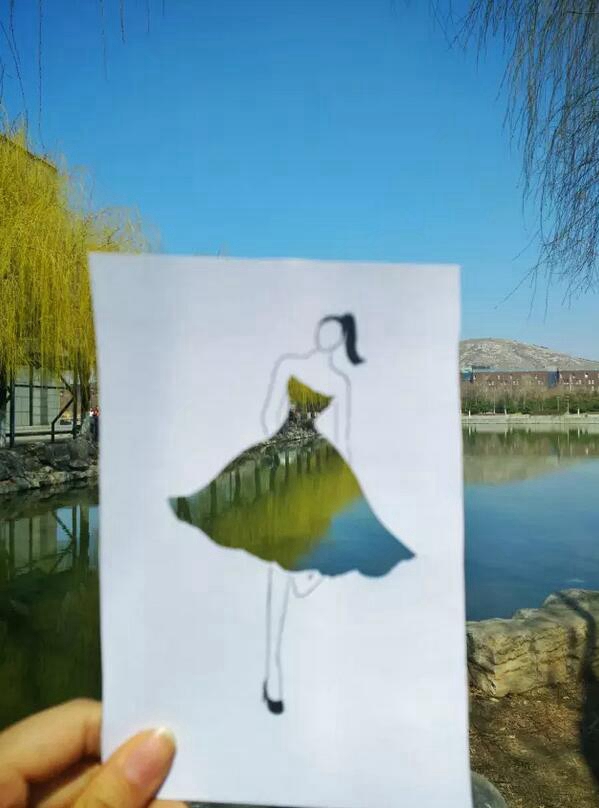 山师美景爆火朋友圈 因为它能穿在美女身上(