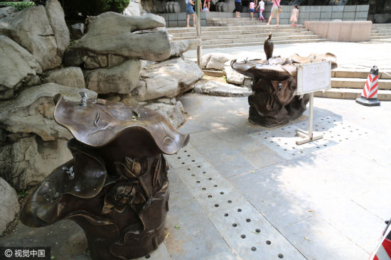 济南暴雨过后黑虎泉叫欢 取水点7月25日开放