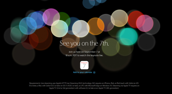 苹果秋季新品发布会时间敲定 9月7日发iPhone