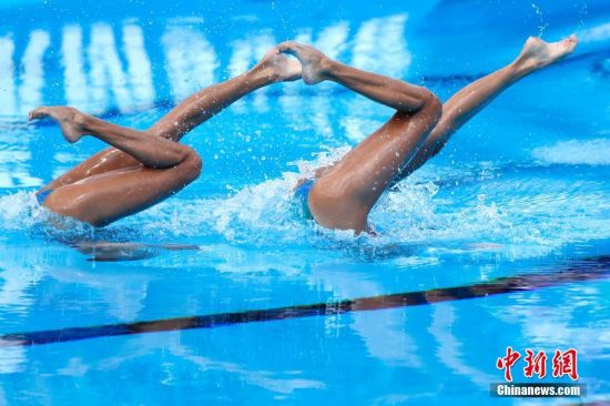 蒋文文蒋婷婷摘世锦赛花游双人技术自选银牌