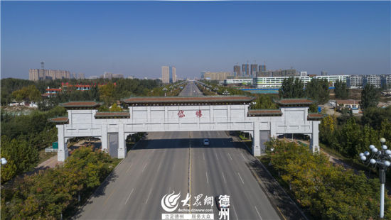 黄河大道宽阔笔直,既是齐河南北交通的"大动脉",又是一道靓丽的风景线