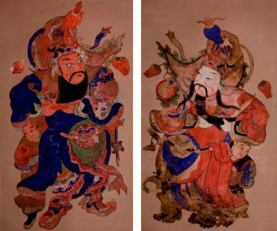 明人门神像。孔子博物馆藏 明人门神像。孔子博物馆藏